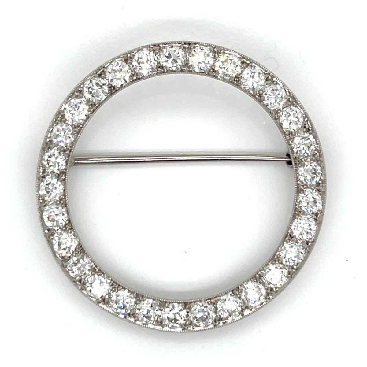 Art Deco Platinum 4.50 Ct. Diamond Brooch