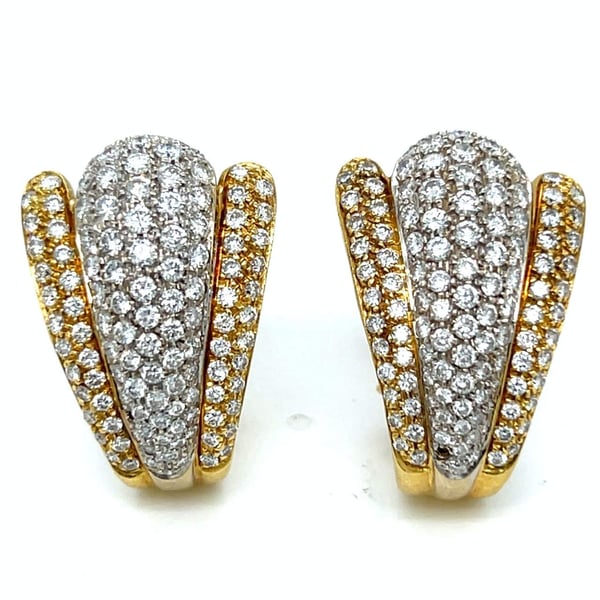 18K Yellow Gold 6.00 Ct. Diamond Earrings