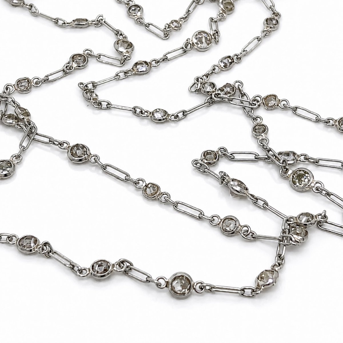 Platinum 5.00 Ct. Diamond by the Yard Necklace