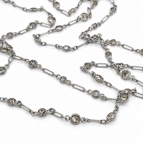 Platinum 5.00 Ct. Diamond by the Yard Necklace