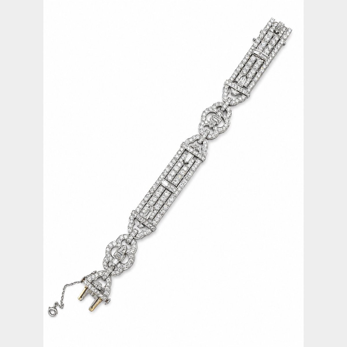 Art Deco Platinum 22.40 Ct. Diamond Bracelet