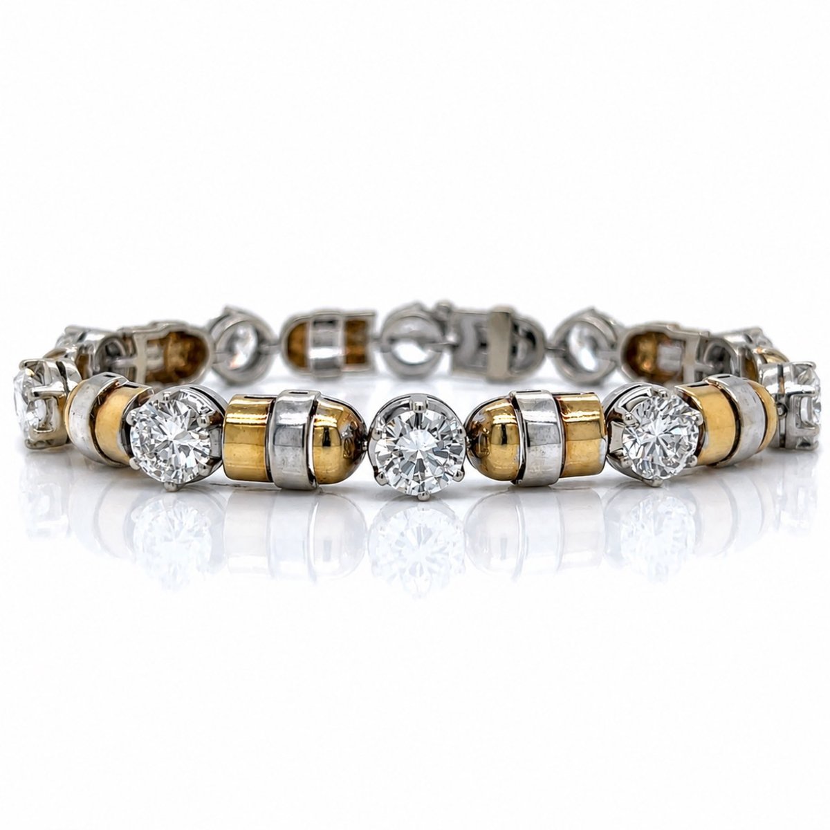 18K Yellow & White Gold Diamond Bracelet