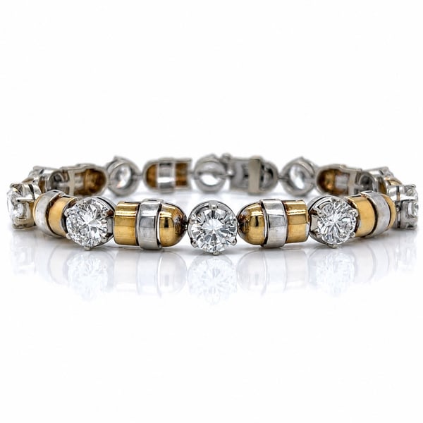 18K Yellow & White Gold Diamond Bracelet
