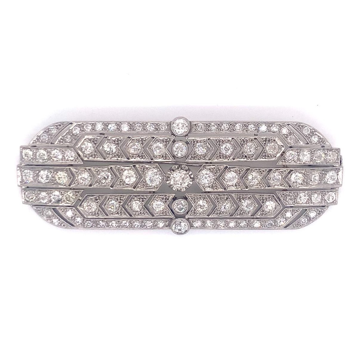 9.00 Art Deco Diamond Brooch