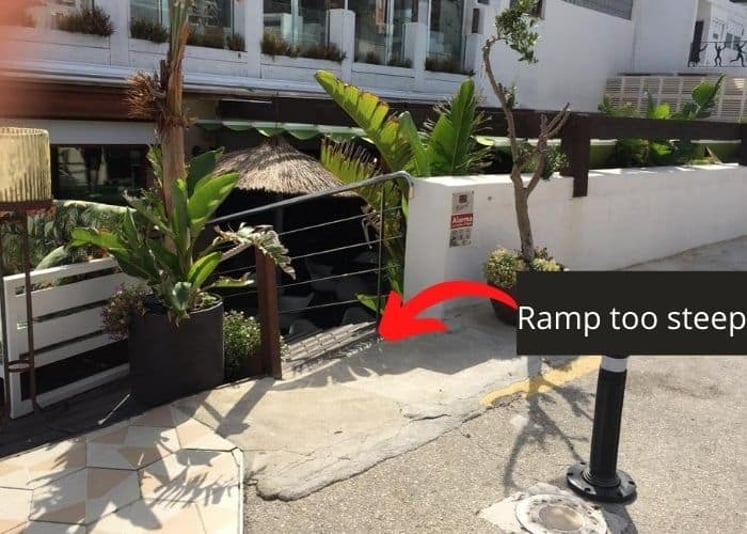 Javea Restaurants Botanico ridiculous ramp
