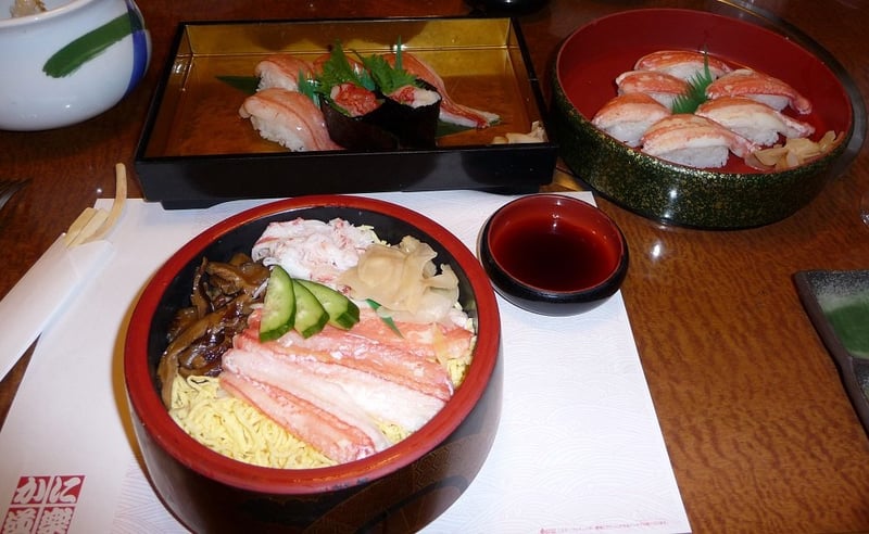 Sushi-style Crab dish