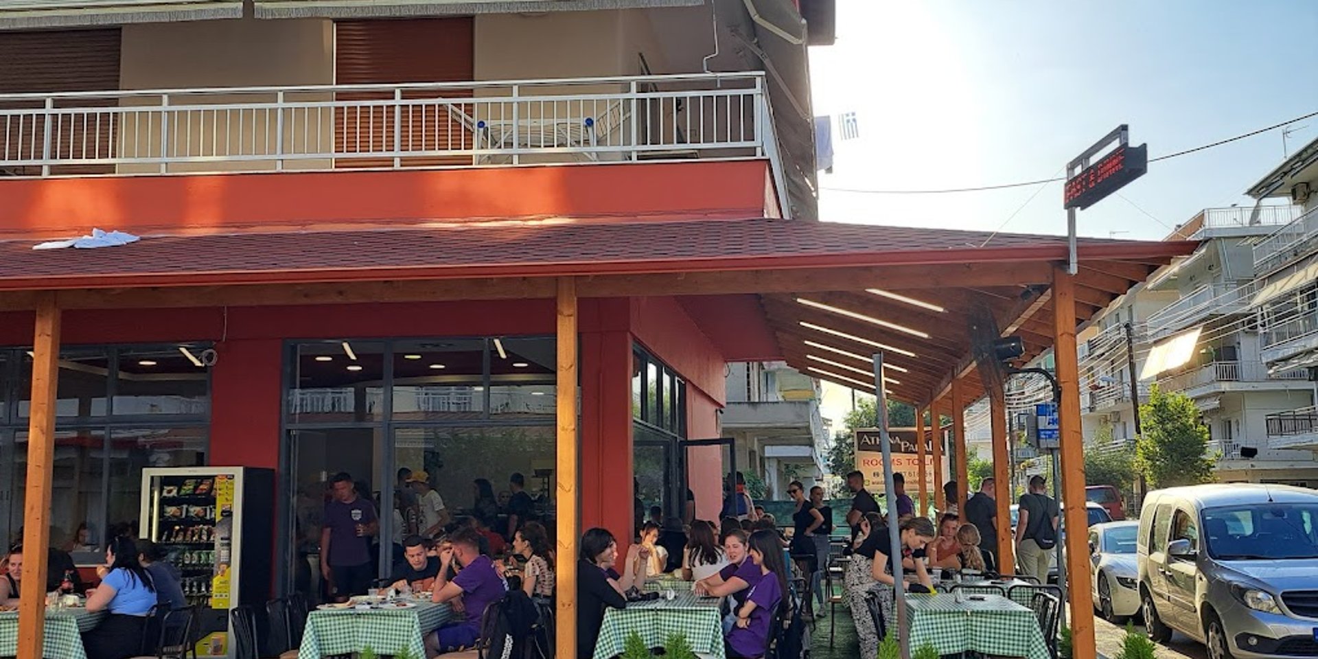 Βuffet breakfast and lunch