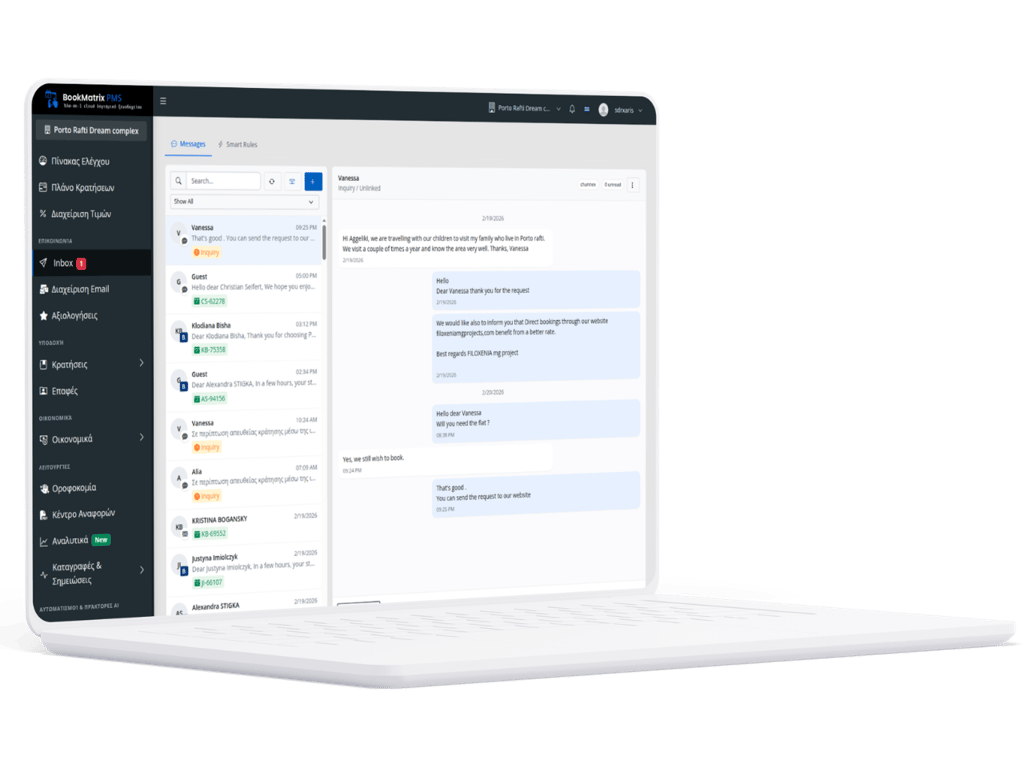 BookMatrix PMS Dashboard