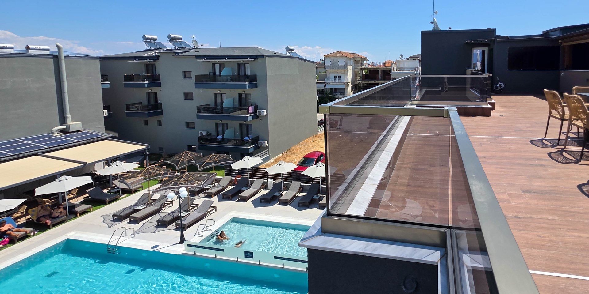 Beauty, Greek hospitality, and central location.