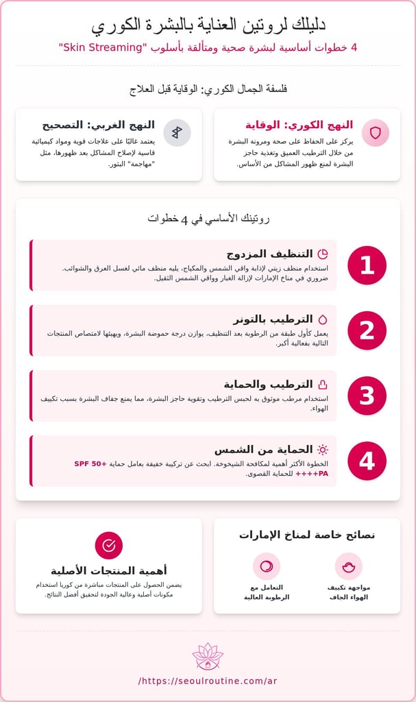 روتين العناية بالبشرة الكورية للمبتدئين