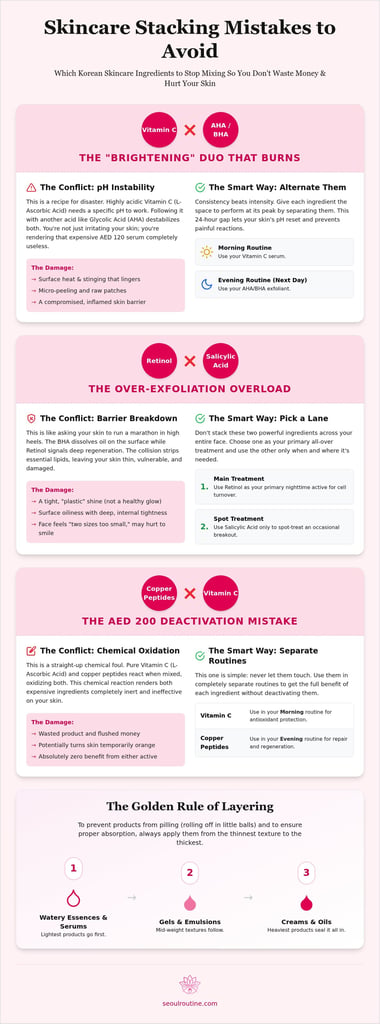 Korean skincare ingredients to avoid mixing