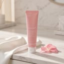 Medicube PDRN Pink Hyaluronic Cream on white marble vanity