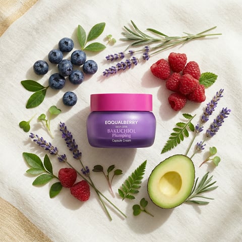 Eqqualberry Bakuchiol Plumping Capsule Cream 50ml - Korean retinol alternative cream