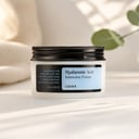 Cosrx Hyaluronic Acid Cream on vanity with hydrating routine
