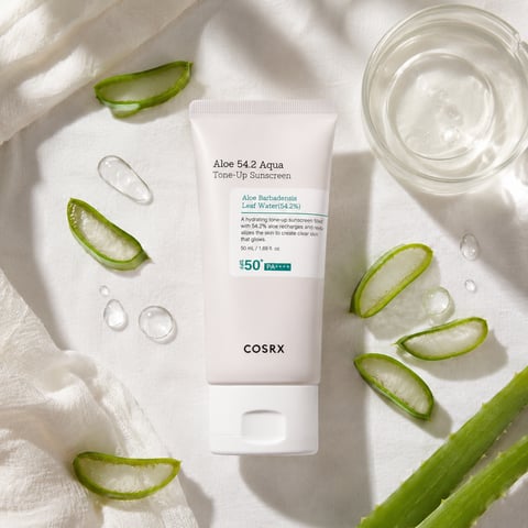 COSRX Aloe 54.2 Aqua Tone-Up Sunscreen SPF 50+ PA++++ - Korean tone-up sunscreen