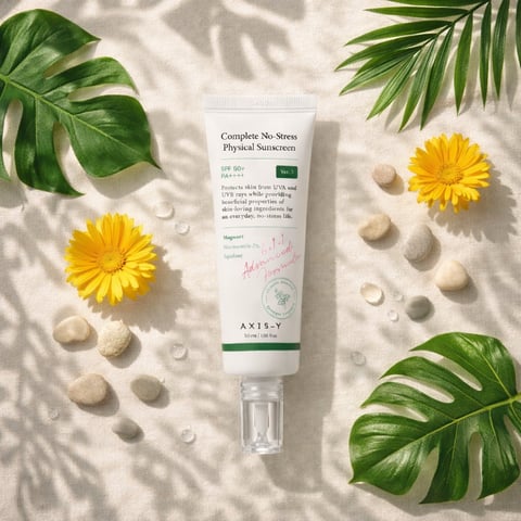 AXIS-Y Complete No-Stress Physical Sunscreen SPF50+ PA++++ 50ml - Korean reef-safe mineral sunscreen