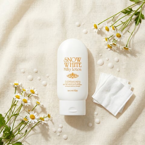 Secret Key Snow White Milky Lotion 120g - Korean brightening tone-up lotion