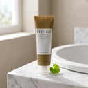 Skin1004 Madagascar Centella Ampoule Foam next to bathroom sink