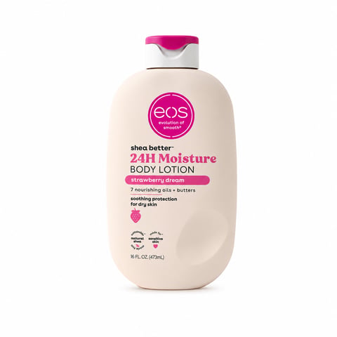 eos Shea Better Strawberry Cashmere Body Lotion - 24-hour hydrating body lotion