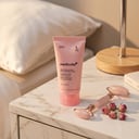Medicube PDRN Pink Caffeine Night Wrapping Mask on marble vanity