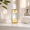 Skin1004 Centella Light Cleansing Oil on vanity with double cleansing routine