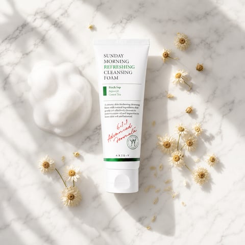 Axis-Y Sunday Morning Refreshing Cleansing Foam 120ml - Korean gentle cleansing foam