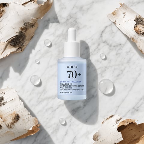 Anua Birch 70% Moisture Boosting Serum 30ml - Korean hydrating birch water serum