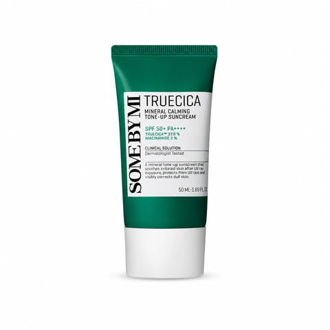 Some By Mi Truecica Mineral Calming Tone Up Suncream SPF50+ 50ml - Korean mineral sunscreen
