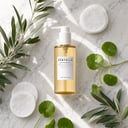 Skin1004 Centella Light Cleansing Oil on surface with botanical elements