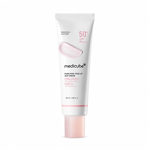 Medicube PDRN Pink Tone Up Sun Cream SPF50+ 50ml - Korean brightening sunscreen