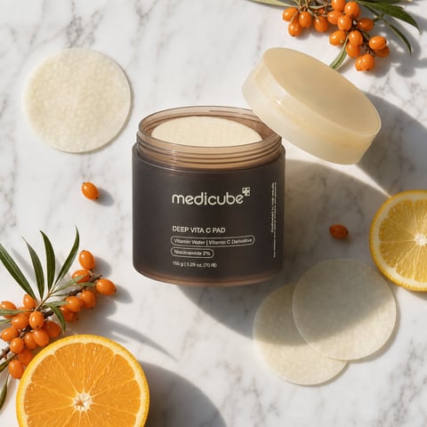Medicube Deep Vita C Pad 70ea - Korean vitamin C brightening toner pads