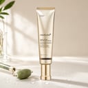 Medicube Deep Lifting Peptide Eye Cream on marble surface with soft lighting