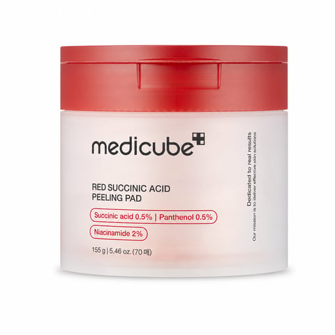 Medicube Red Succinic Acid Panthenol Peeling Pads 70ea - Korean exfoliating pads
