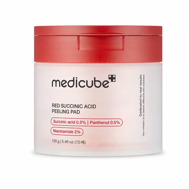 Medicube Red Succinic Acid Panthenol Peeling Pads 70ea - Korean exfoliating pads