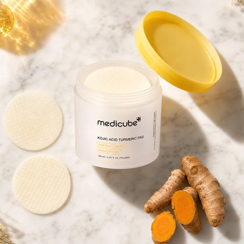 Medicube Kojic Acid Turmeric Pad 70ea - Korean brightening toner pads