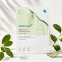 Medicube Super Cica Calming Mask on bathroom surface with plants