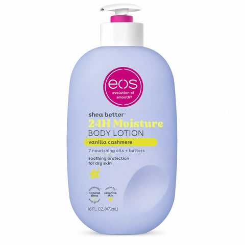 eos Shea Better Vanilla Cashmere Body Lotion - 24-hour hydrating body lotion