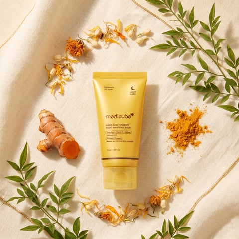 Medicube Kojic Acid Turmeric Night Wrapping Mask 75ml - Korean overnight brightening mask