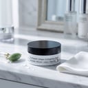COSRX Peptide Collagen Hydrogel Eye Patch jar on white marble vanity