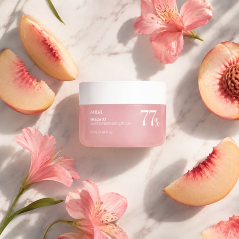 Anua Peach 77% Niacin Enriched Cream 50ml - Korean brightening moisturiser
