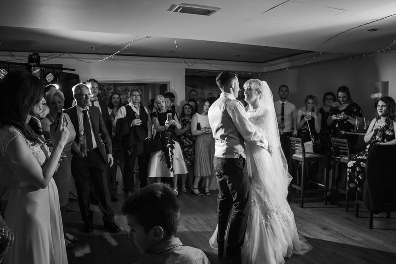 First Dance at Kings Arms Christchurch watched by guests