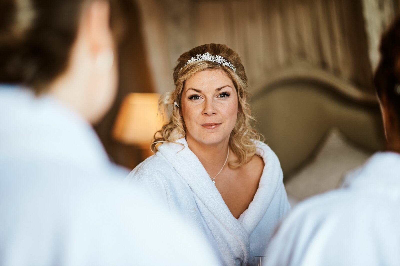 brides smile North Cadbury Court Wedding photographer