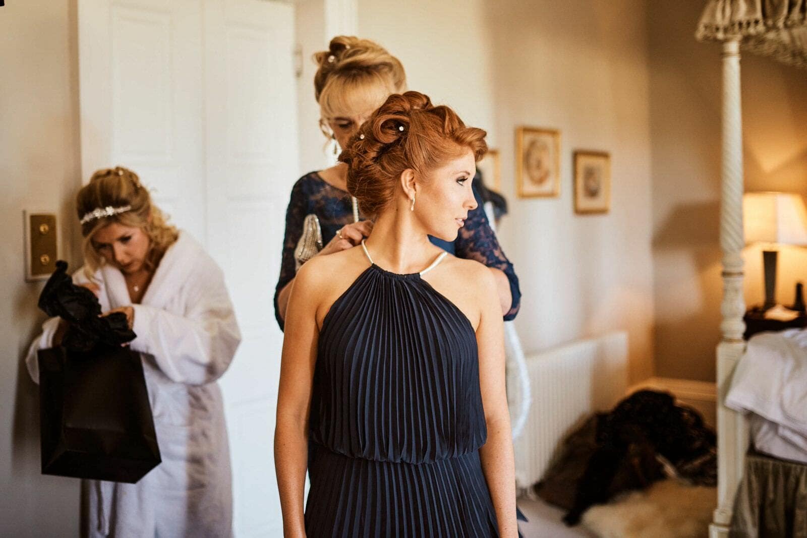 redhead bridesmaid - North Cadbury Court Wedding photographer