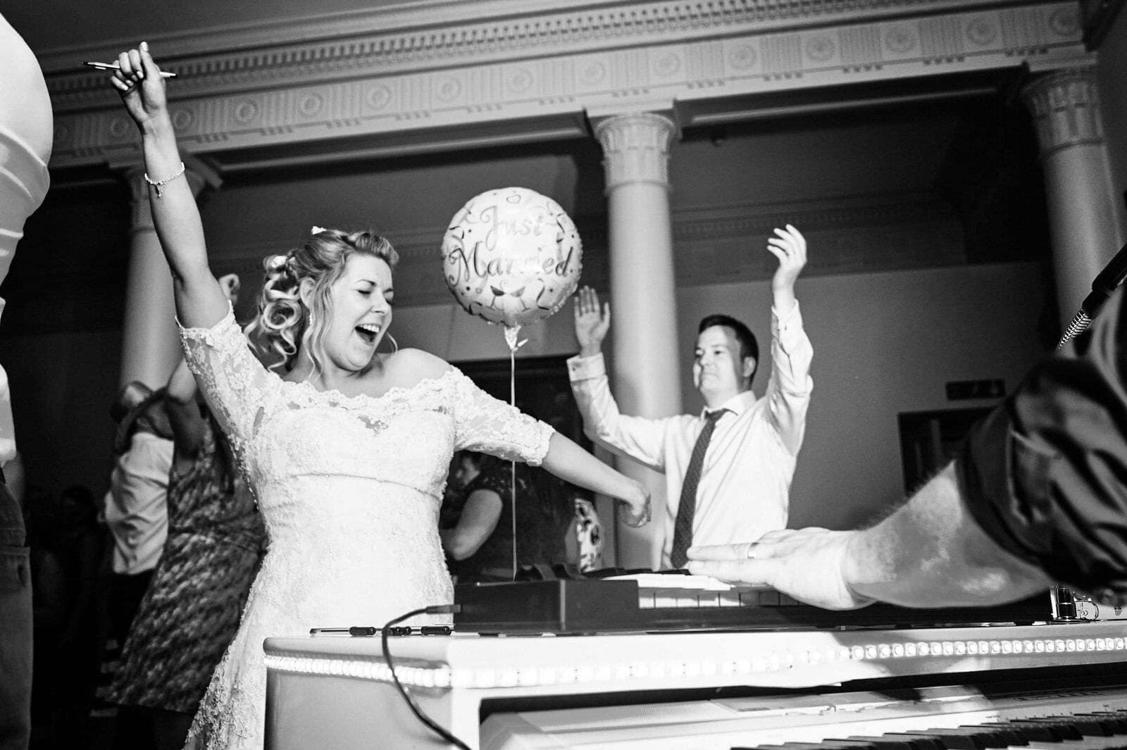 Bride dancing at North Cardbury Court Wedding