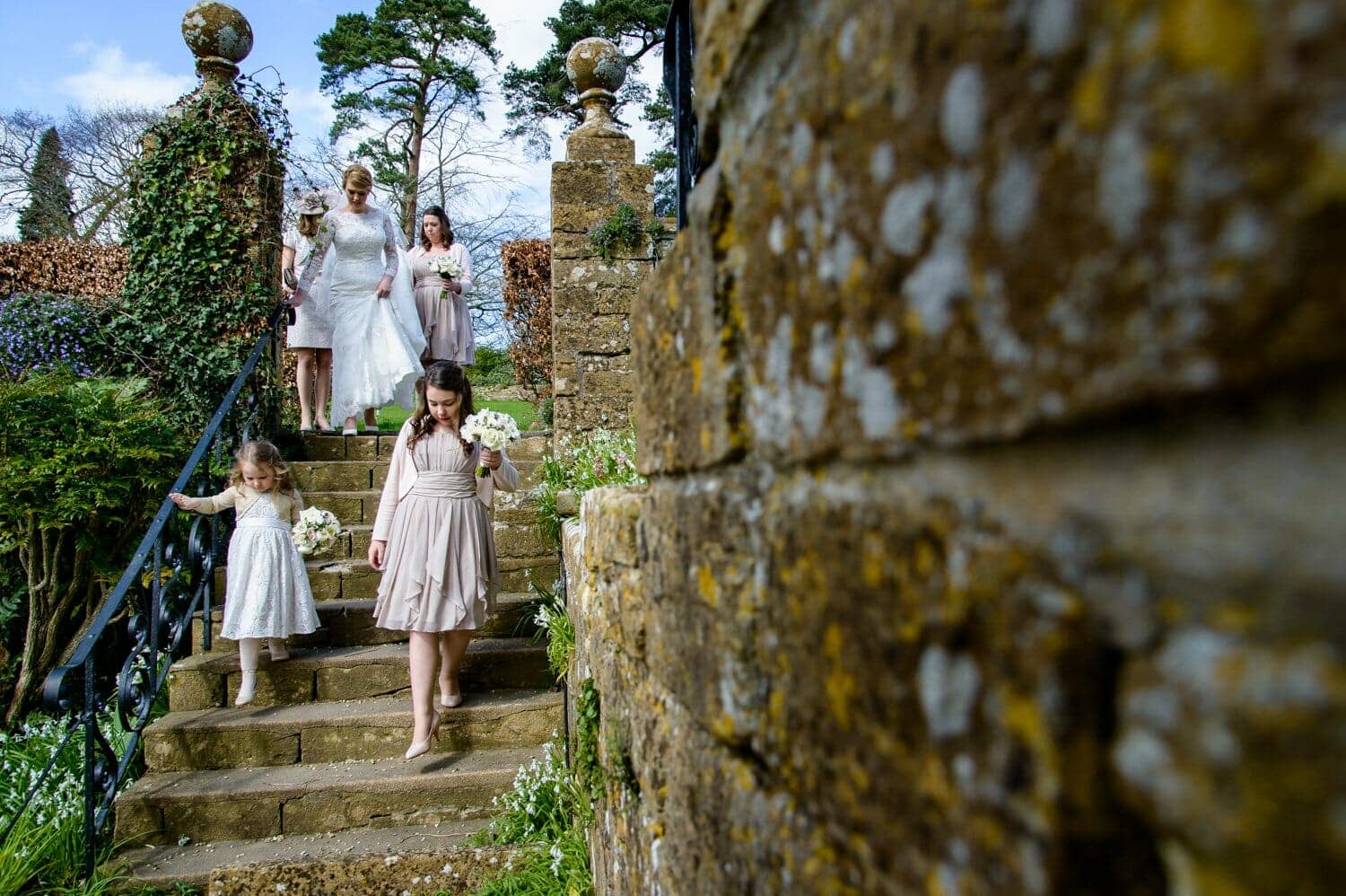 Brympton House wedding steps