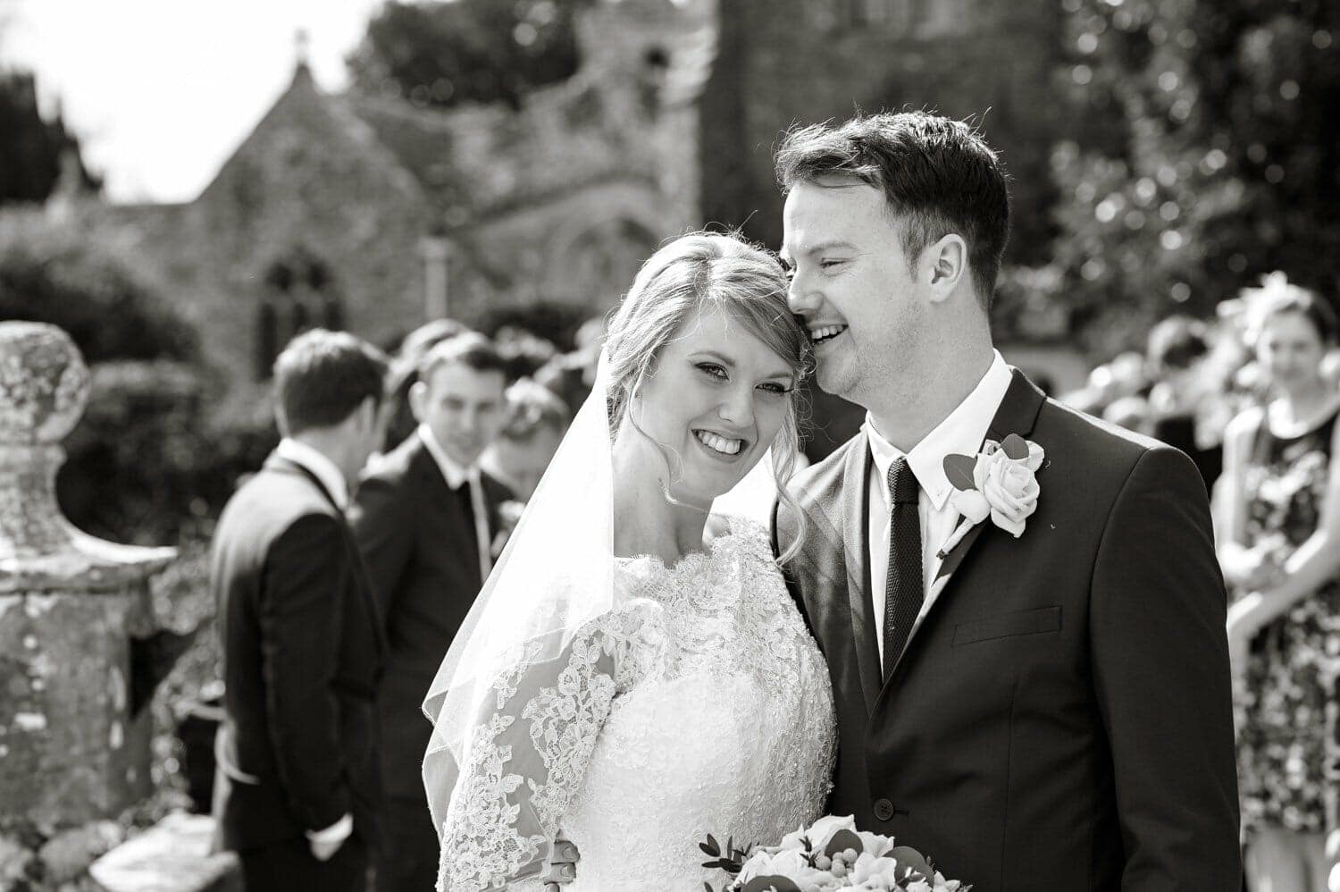 Bride and groom Brympton House wedding