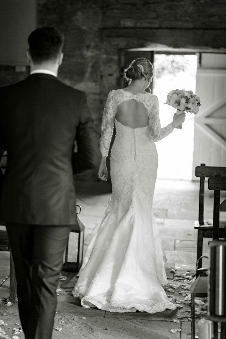 Bride dress back - Brympton House wedding