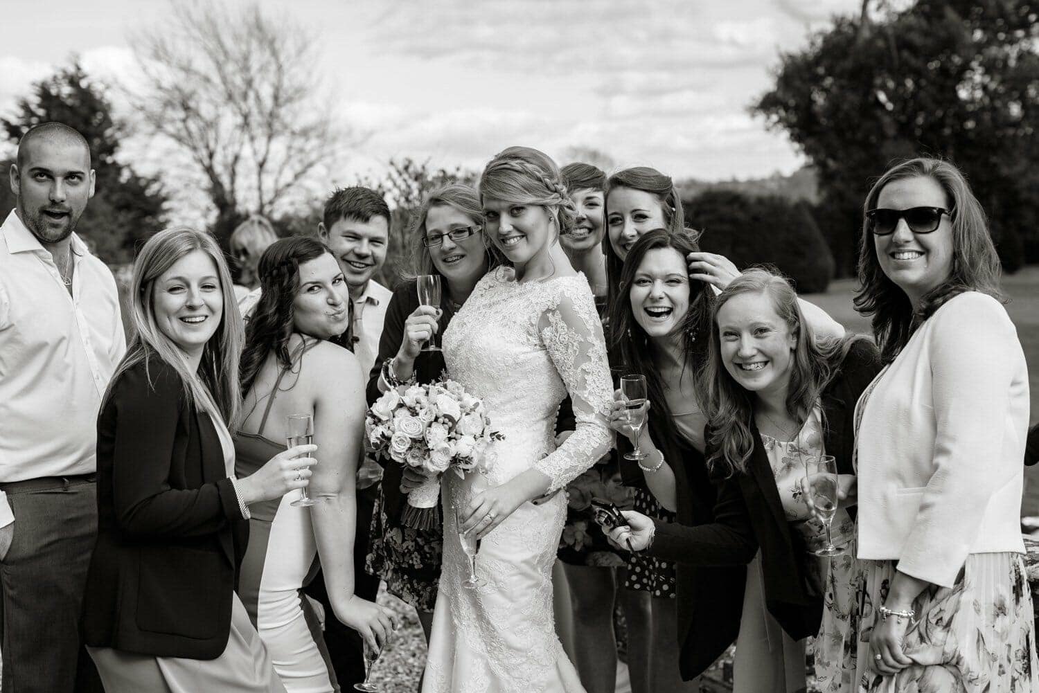 Bride and friends - fun portraiture