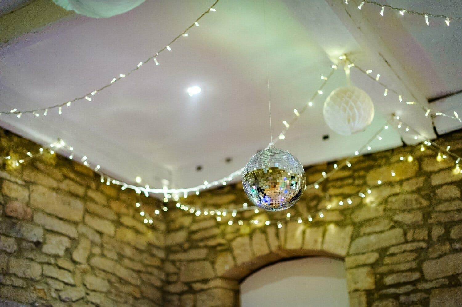 Disco ball Brympton House wedding