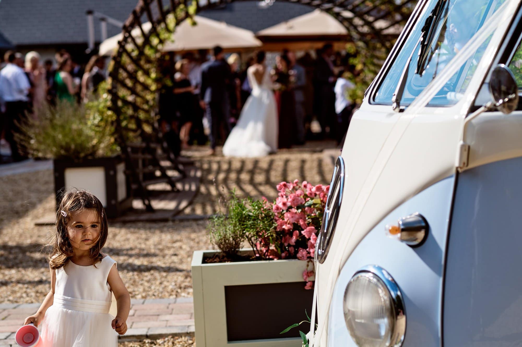 Flowergirl at Dorset wedding